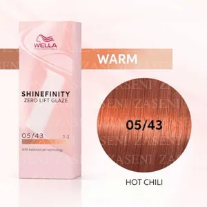 WELLA SHINEFINITY 05/43 CASTAÑO CLARO COBRIZO DORADO 60ML