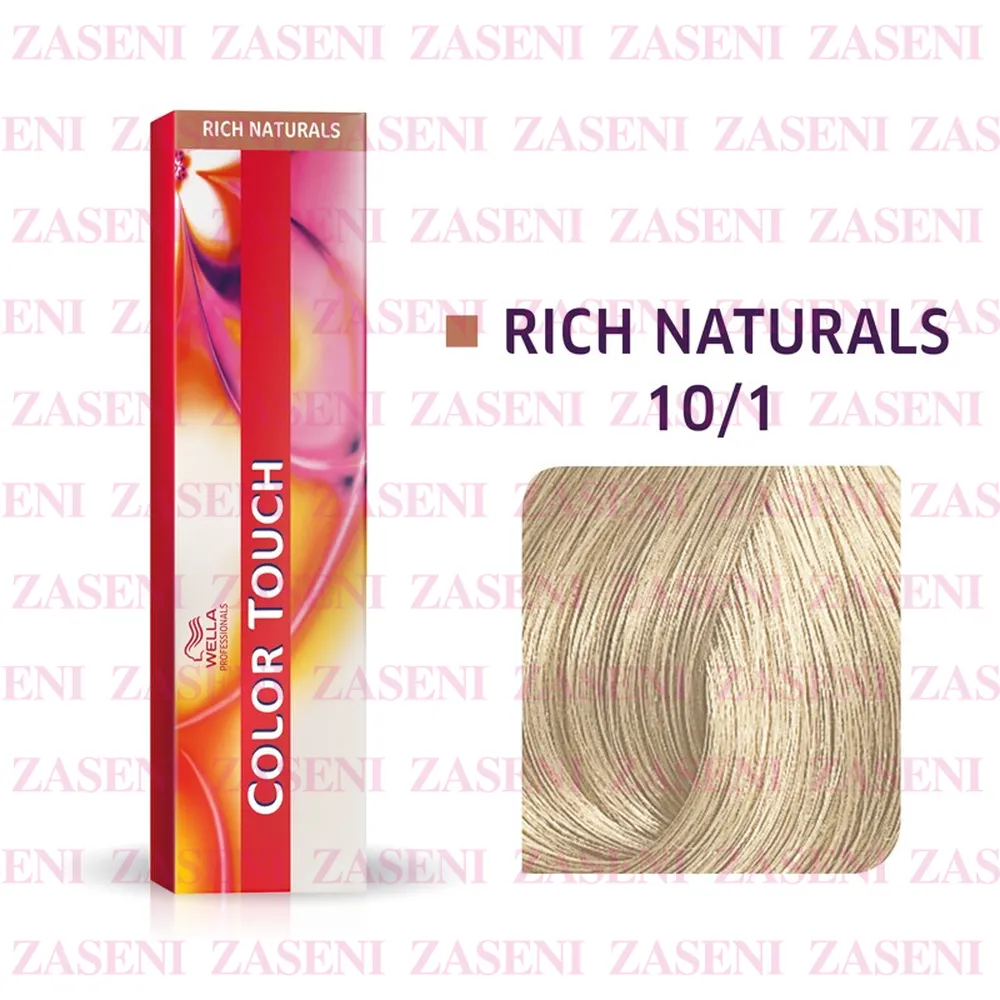 WELLA TINTE COLOR TOUCH RICH NATURALS 10/1 RUBIO SÚPER CLARO CENIZA 60ML