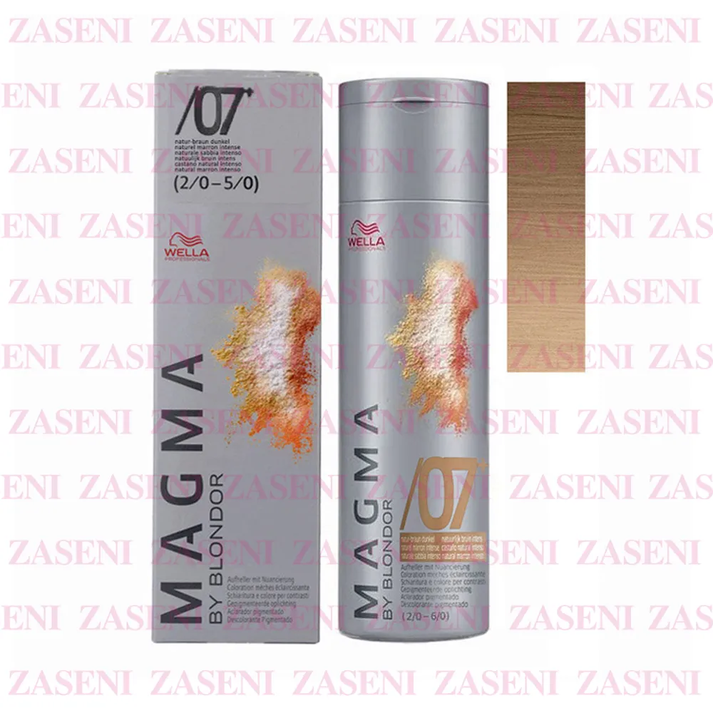 WELLA MAGMA DECOLORACIÓN PIGMENTADA /07+ 2/0 - 5/0 CASTAÑO NATURAL INTENSO 120GR