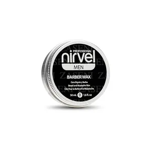 NIRVEL MEN BARBER WAX CERA BARBA Y BIGOTE FIJACIÓN LIGERA 50ML