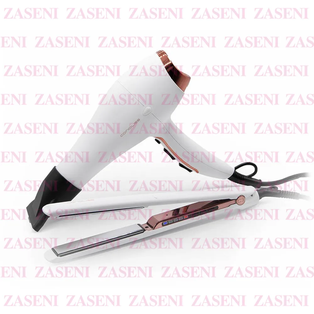 CORIOLISS KIT PLANCHA C3 + SECADOR FLOW DC WHITE COPPER