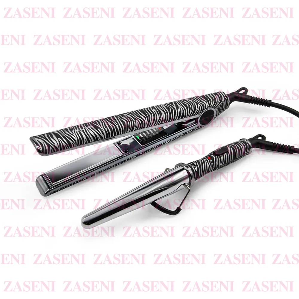 CORIOLISS KIT PLANCHA C1 DIGITAL + TENACILLA GLAMOUR WAND MINI SILVER ZEBRA