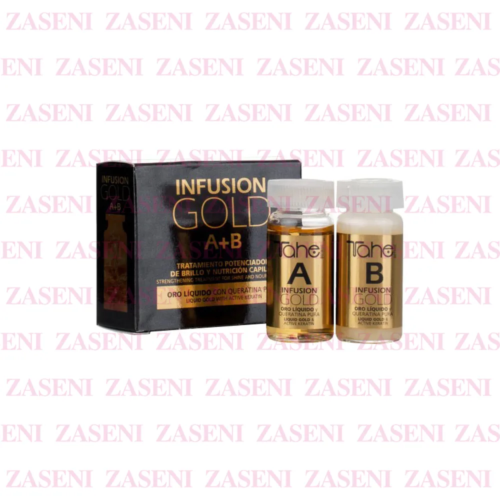 TAHE TRATAMIENTO POTENCIADOR DE BRILLO Y NUTRICIÓN CAPILAR INFUSION A+B GOLD