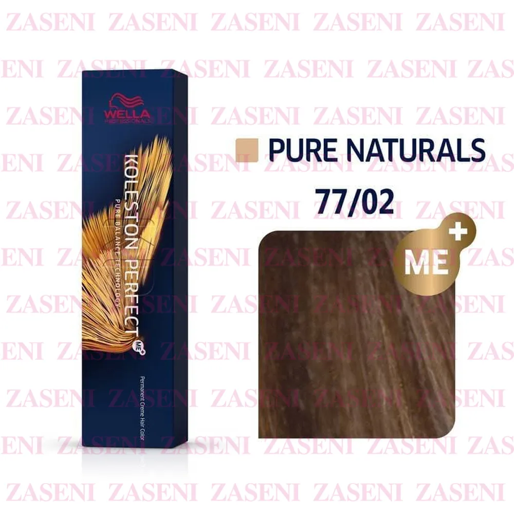 WELLA TINTE KOLESTON PERFECT ME+ PURE NATURALS 77/02 RUBIO MEDIO NATURAL MATE 60ML