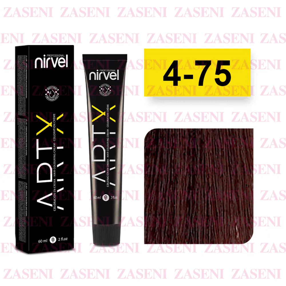 NIRVEL TINTE ARTX 4-75 CASTAÑO MEDIO CHOCOLATE 60ML