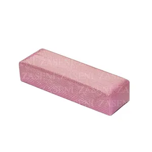 ALMOHADA MANICURA ROCA RAYADO ROSA Y DORADO