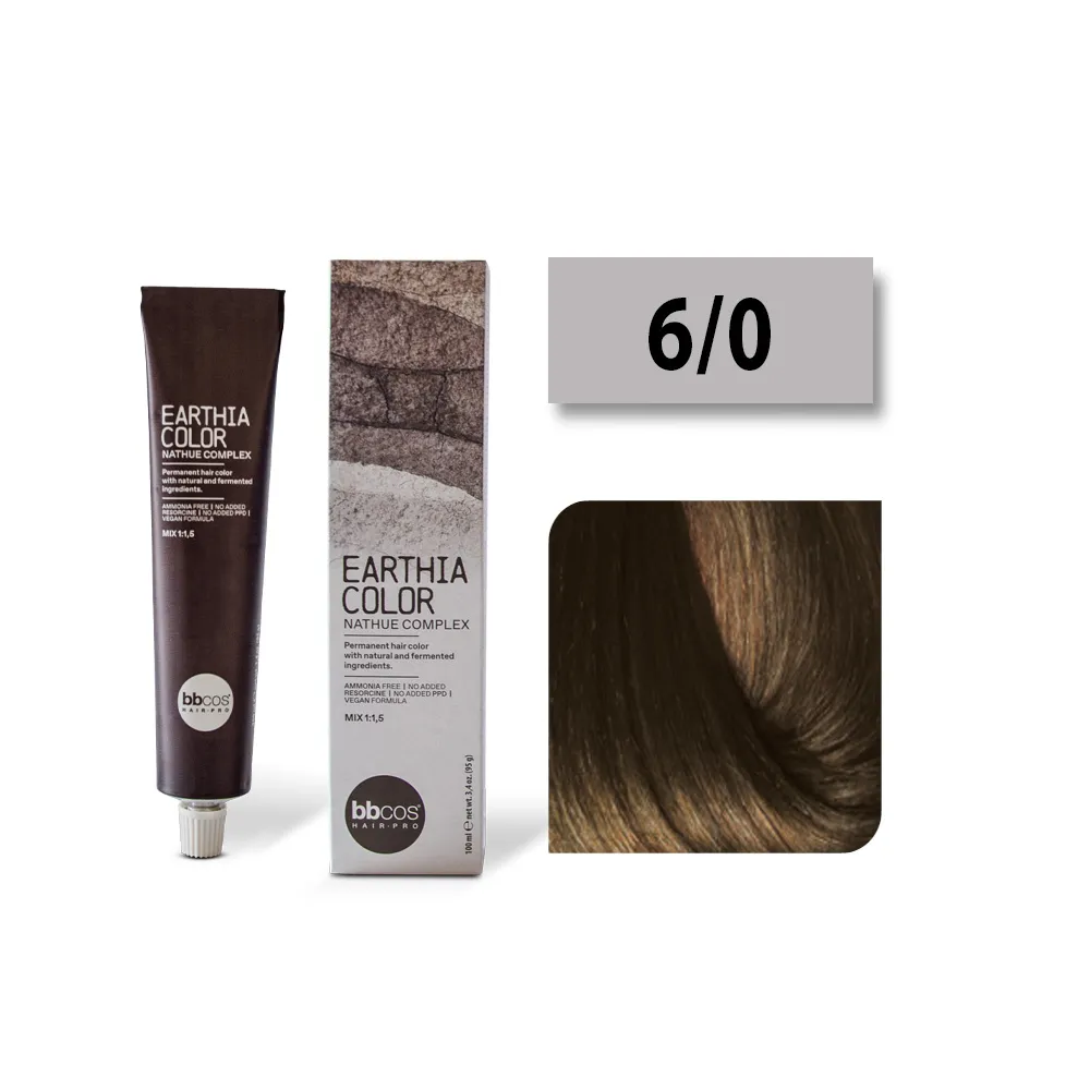 BBCOS TINTE EARTHIA COLOR 6/0 RUBIO OSCURO 100ML