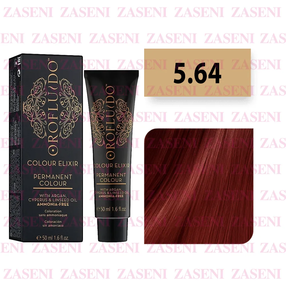 OROFLUIDO TINTE COLOUR ELIXIR Nº 5.64 CASTAÑO CLARO ROJO COBRIZO INTENSO 50ML