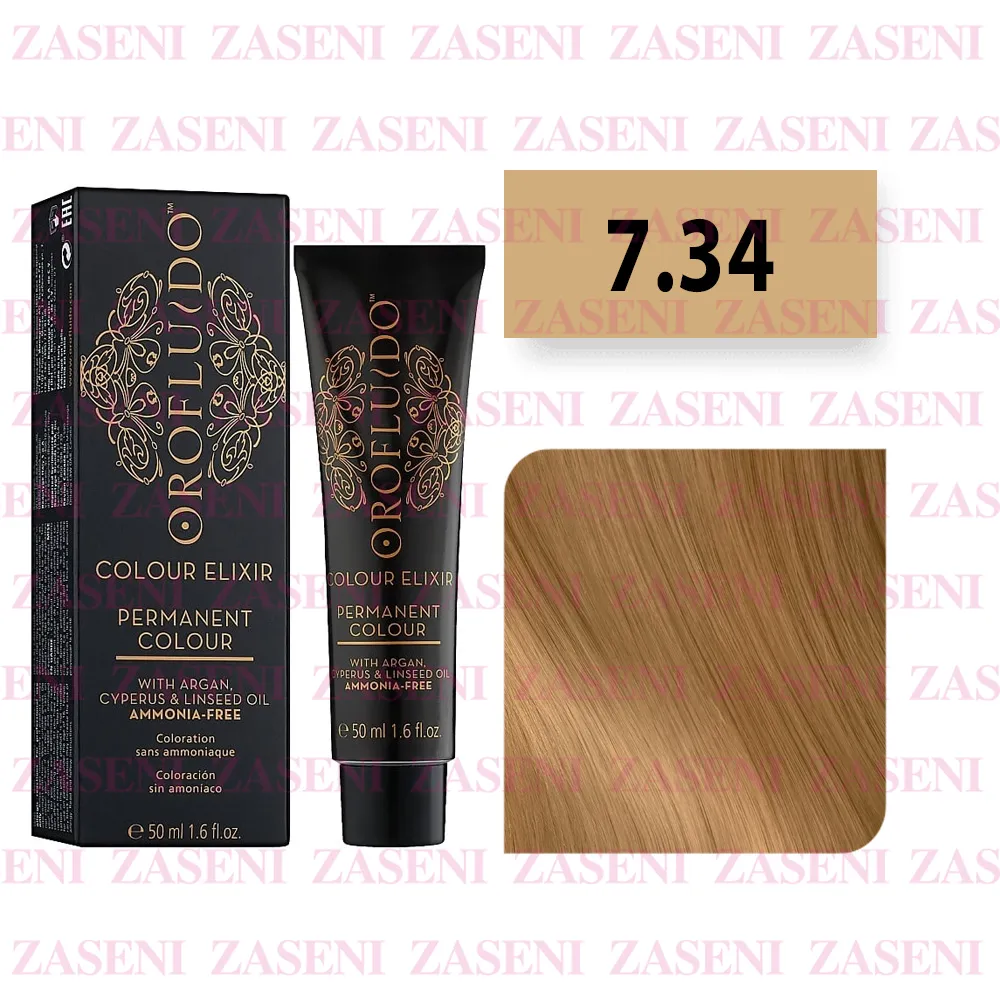 OROFLUIDO TINTE COLOUR ELIXIR Nº 7.34 RUBIO DORADO COBRIZO 50ML