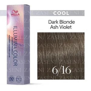 WELLA TINTE ILLUMINA COLOR COOL 6/16 RUBIO OSCURO CENIZA VIOLETA 60ML