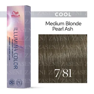 WELLA TINTE ILLUMINA COLOR COOL 7/81  RUBIO MEDIO PERLA CENIZA 60ML