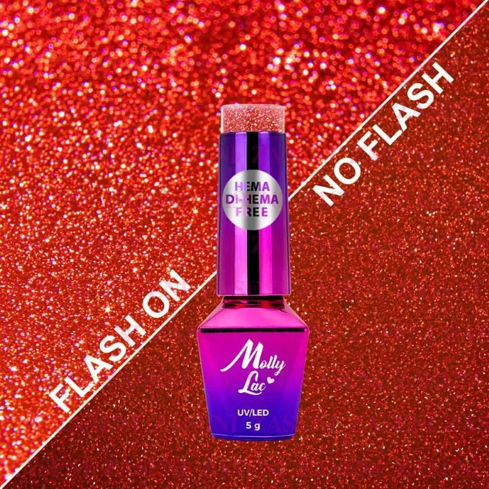 MOLLY LAC ESMALTE SEMIPERMANENTE FLASHING LIGHTS Nº 645 QUEEN OF LOVE 5ML