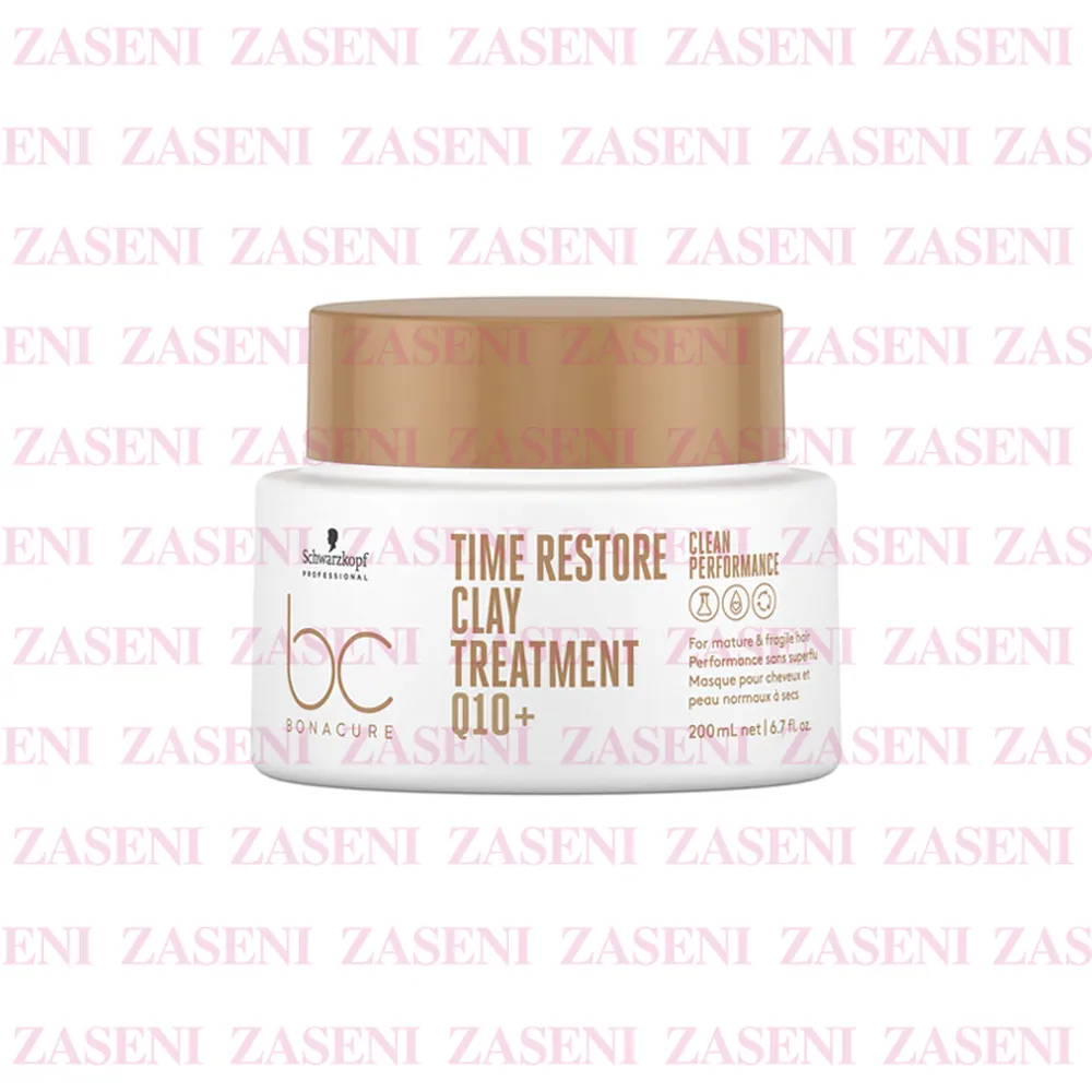 SCHWARZKOPF BONACURE TIME RESTORE MASCARILLA ARCILLA ANTIENVEJECIMIENTO Q10+ 200ML