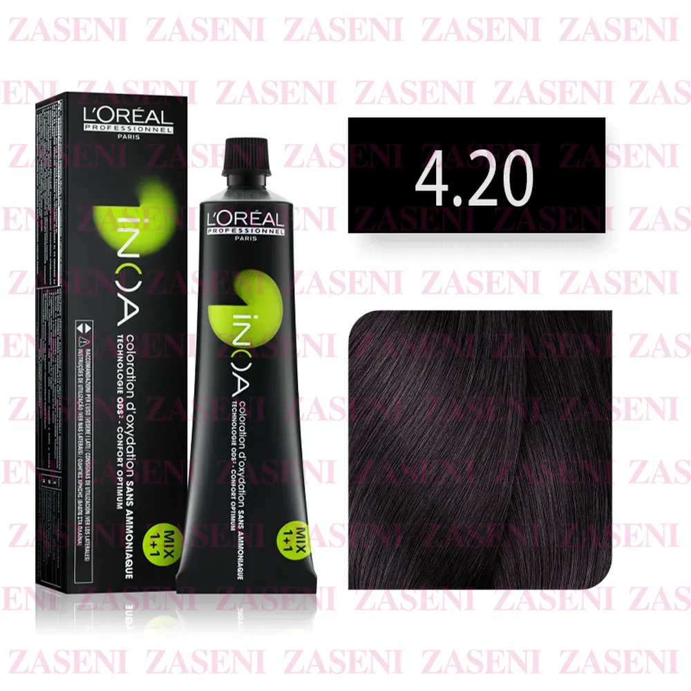 L'ORÉAL TINTE INOA Nº 4.20 CASTAÑO VIOLÍN INTENSO 60ML