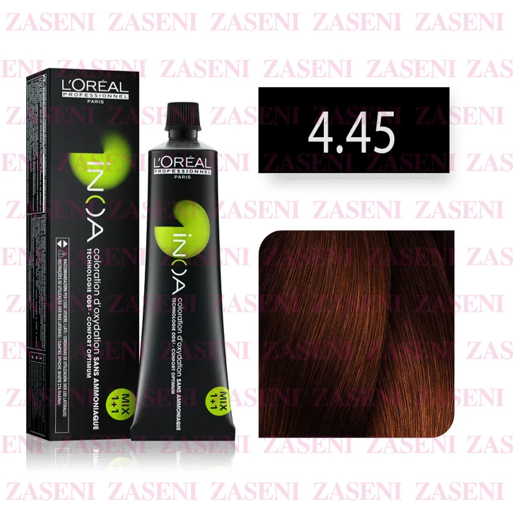 L'ORÉAL TINTE INOA Nº 4.45 CASTAÑO COBRIZO CAOBA 60ML