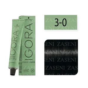 SCHWARZKOPF TINTE IGORA ZERO AMM 3-0 CASTAÑO OSCURO NATURAL 60ML