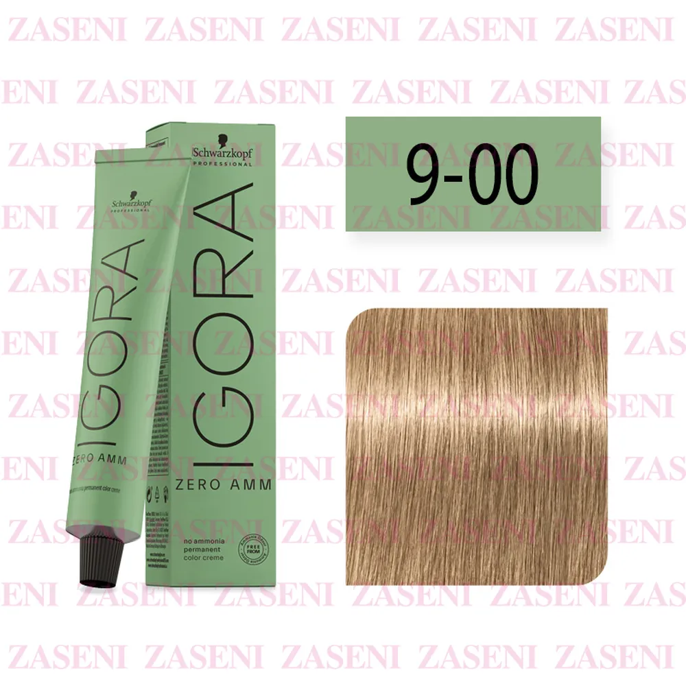 SCHWARZKOPF TINTE IGORA ZERO AMM 9-00 RUBIO MUY CLARO NATURAL INTENSO 60ML