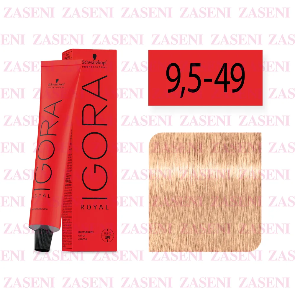 SCHWARZKOPF TINTE IGORA ROYAL 9,5-49 PASTEL NUDE 60ML