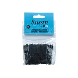 Horquillas Invisibles Mini Susan Negras 100Uds
