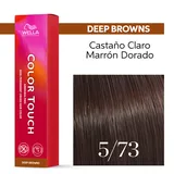 WELLA TINTE COLOR TOUCH DEEP BROWNS N° 5/73 CASTAÑO CLARO MARRÓN DORADO 60ML