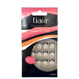 Uñas Postizas French Chic Francesa Negra Dibujada
