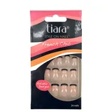 Uñas Postizas French Chic Francesa Negra