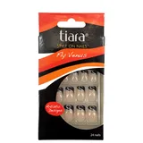 Uñas Postizas Fly Venus Francesa Negra Decorada