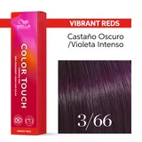 WELLA TINTE COLOR TOUCH VIBRANT REDS N° 3/66 CASTAÑO OSCURO VIOLETA INTENSO 60ML