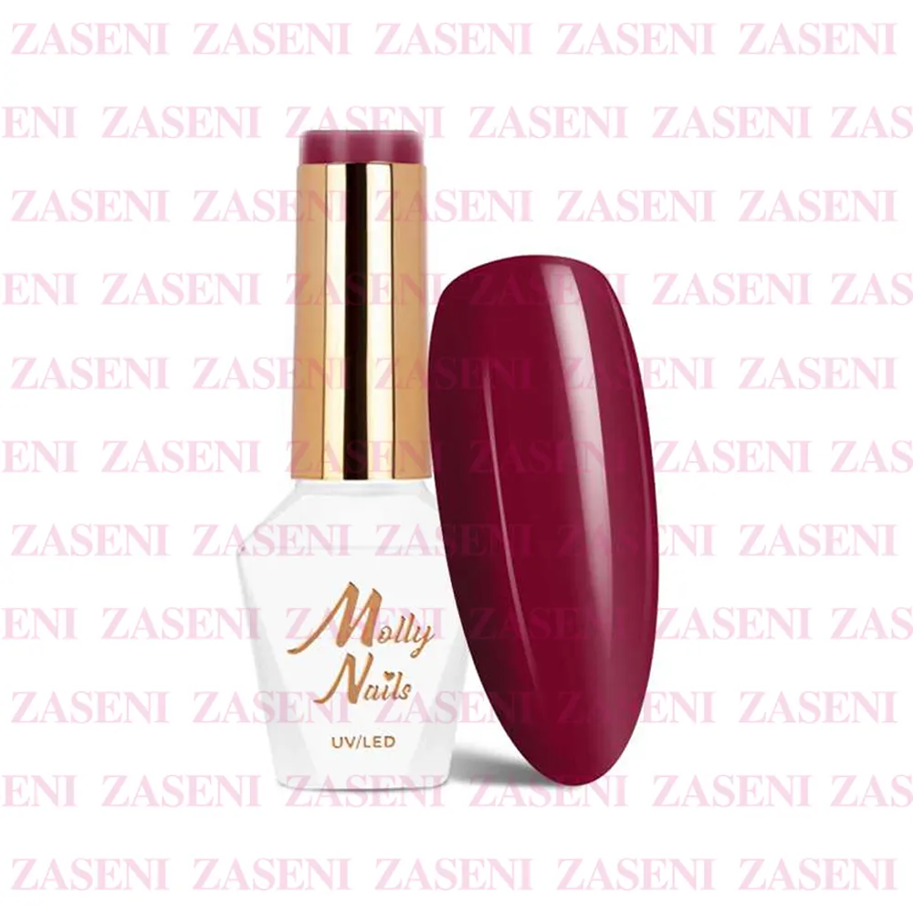 MOLLY LAC ESMALTE SEMIPERMANENTE HEMA FREE HEARTS & KISSES Nº 190 RED WINE 8ML