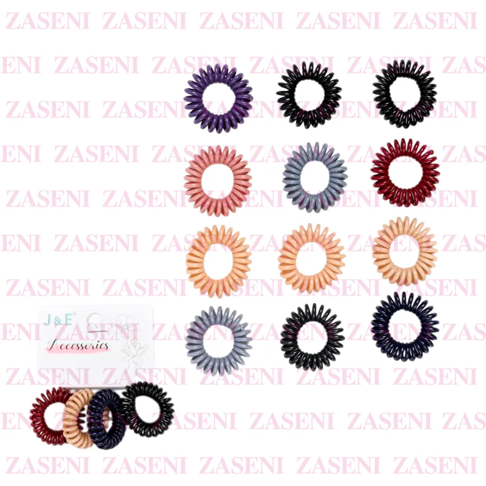 J&E GOMAS DE PELO ESPIRAL PEQUEÑAS 4UDS