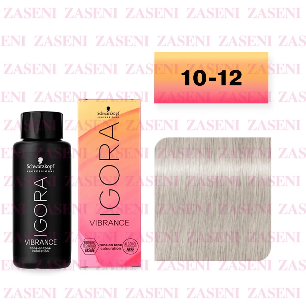 SCHWARZKOPF TINTE IGORA VIBRANCE Nº 10-12 RUBIO PLATINO CENIZA HUMO 60ML