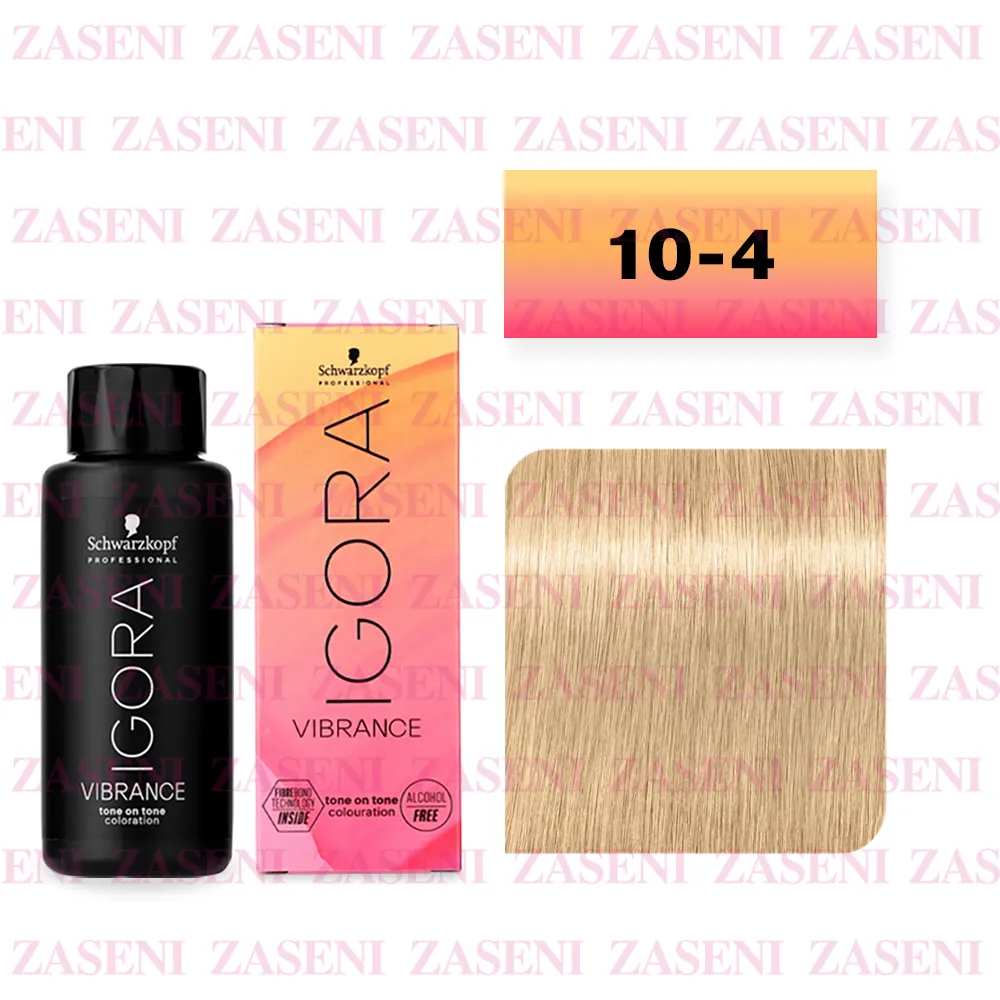 SCHWARZKOPF TINTE IGORA VIBRANCE Nº 10-4 RUBIO PLATINO BEIGE 60ML