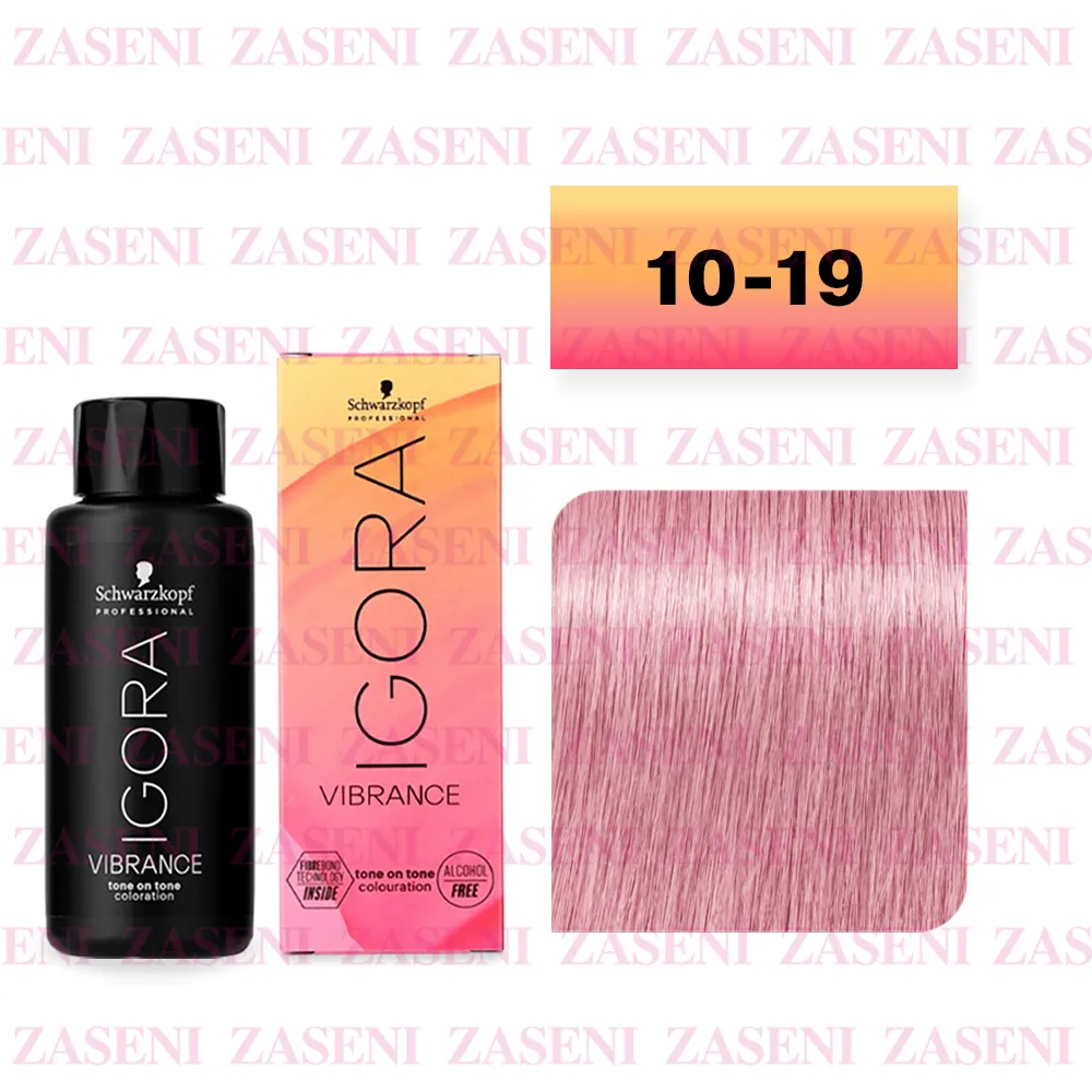 SCHWARZKOPF TINTE IGORA VIBRANCE Nº 10-19 RUBIO PLATINO CENIZA VIOLETA 60ML