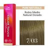 WELLA TINTE COLOR TOUCH PURE NATURALS N° 7/03 RUBIO MEDIO NATURAL DORADO 60ML