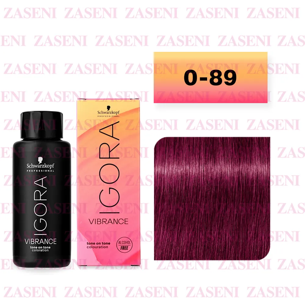 SCHWARZKOPF TINTE IGORA VIBRANCE 0-89 CONCENTRADO ROJO VIOLETA 60ML