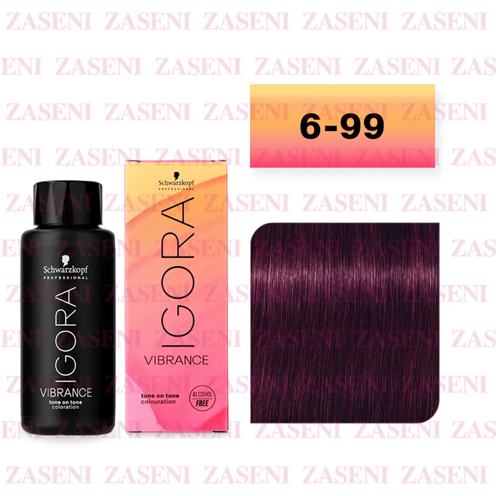 SCHWARZKOPF TINTE IGORA VIBRANCE 6-99 RUBIO OSCURO VIOLETA INTENSO 60ML