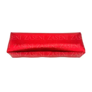 ALMOHADA MANICURA RECTANGULAR METALIZADA ROJA
