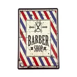 Póster Metálico Barber Shop Vintage