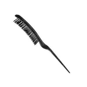 EUROSTIL CEPILLO CREPAR CURVADO PÚA NYLON NEGRO