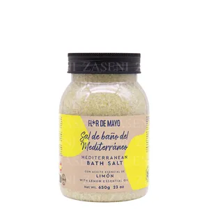 FLOR DE MAYO SAL DE BAÑO DEL MEDITERRÁNEO LIMÓN 650GR