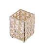 PORTAPINCELES DIAMANTES DORADO CUADRADO