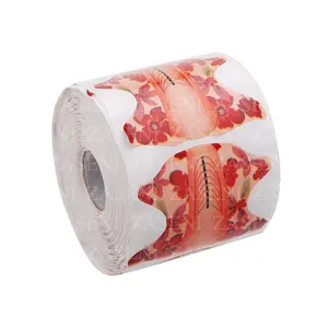 MOLDE ADHESIVO UÑAS ALMENDRA FLORAL 500UDS