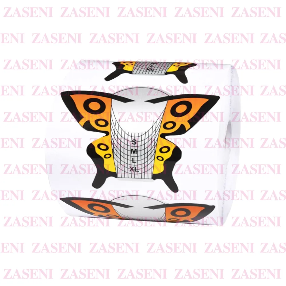 LOVE CRAZY MOLDE ADHESIVO UÑAS MARIPOSA NARANJA 300UDS