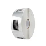 Molde Adhesivo Uñas Rectangular Plateado 500Uds