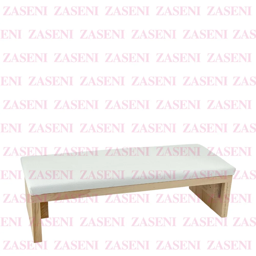 SOPORTE PARA MANICURA/PEDICURA MADERA RECTO BLANCO