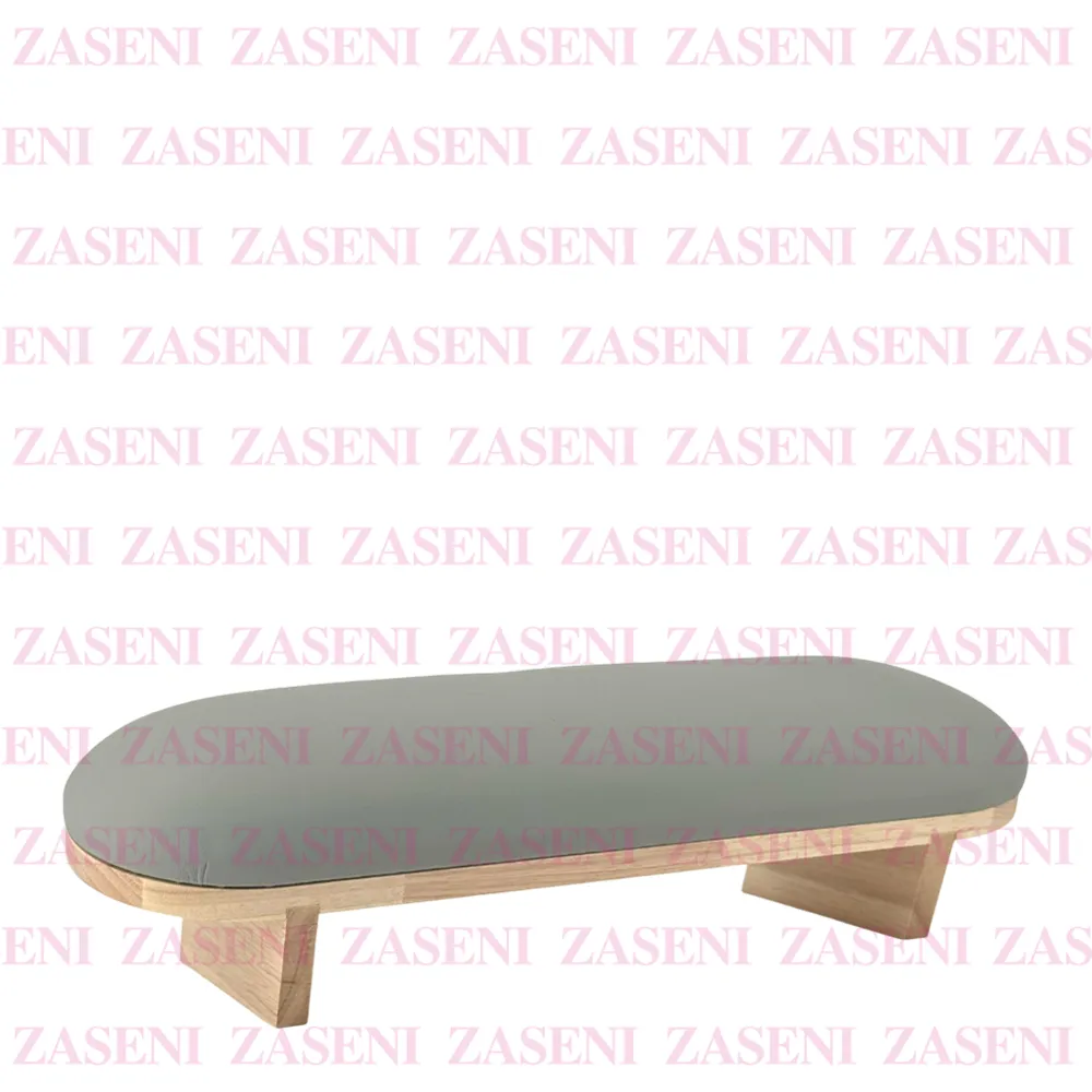 SOPORTE PARA MANICURA/PEDICURA MADERA REDONDO GRIS