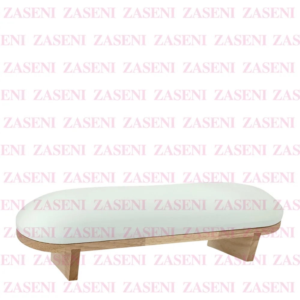 SOPORTE PARA MANICURA/PEDICURA MADERA REDONDA BLANCO