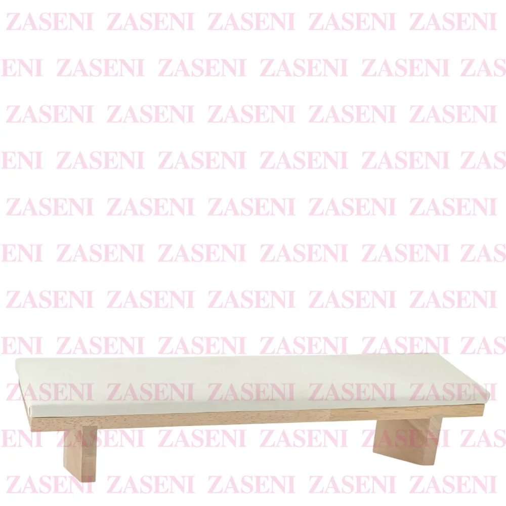 SOPORTE PARA MANICURA/PEDICURA MADERA LARGO BLANCO