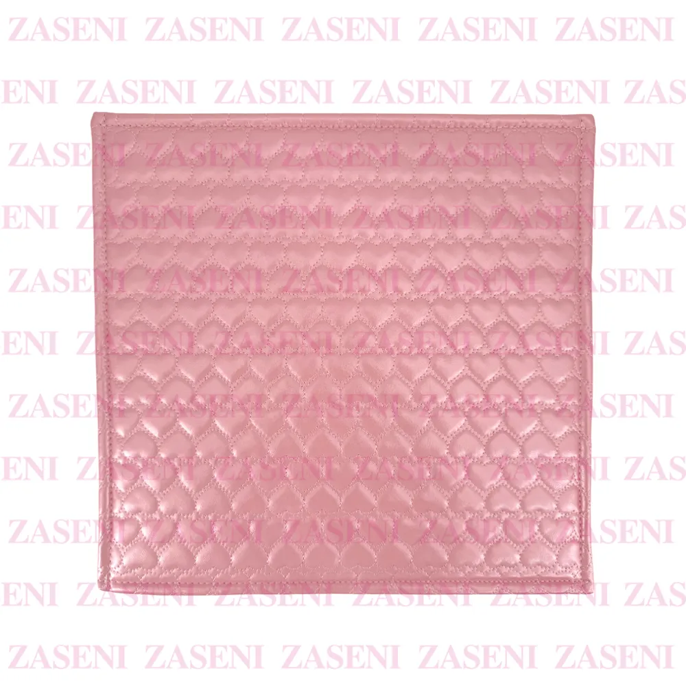 MANTEL ESTÉTICA ACOLCHADO CORAZONES CUADRADO ROSA