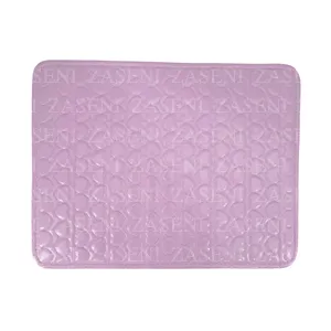 MANTEL ESTÉTICA ACOLCHADO CORAZONES RECTANGULAR LILA CLARO